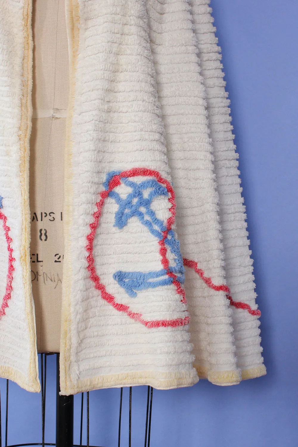 1930s Sailboat Chenille Beach Cape S-L