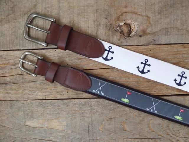 3 Island Leather Belt: Martha's Vineyard, Nantucket and Cape Cod