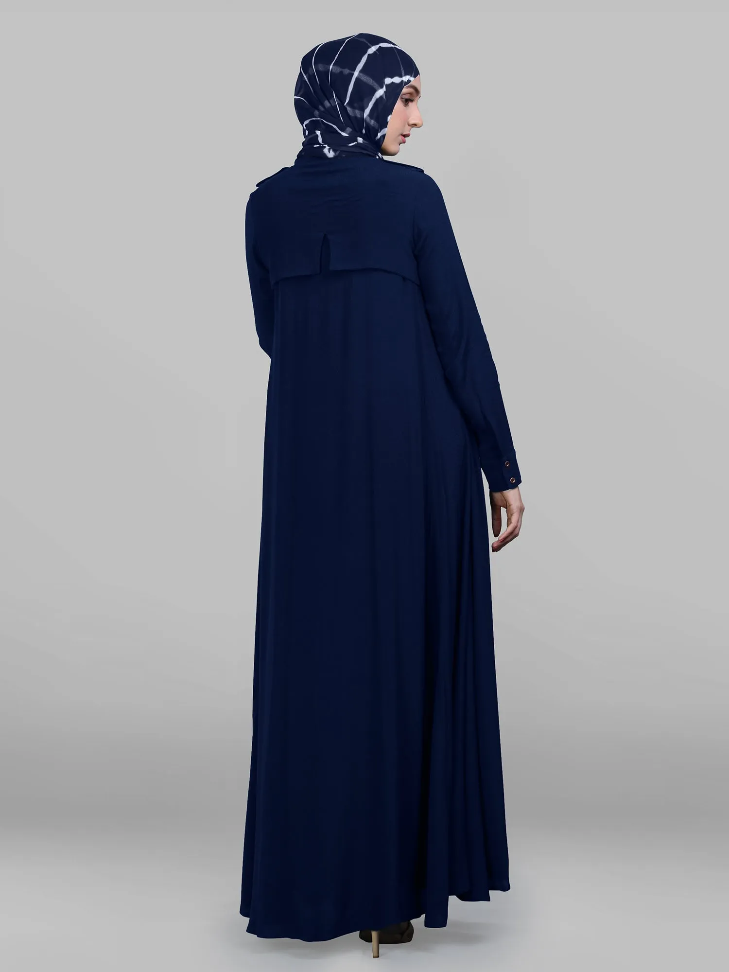 Abaya Epaulettes Navy