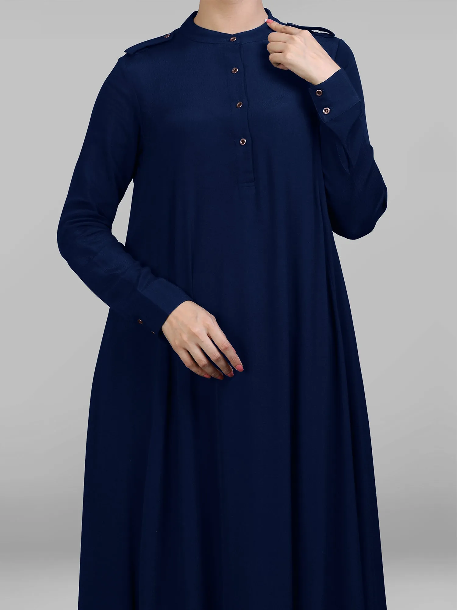 Abaya Epaulettes Navy