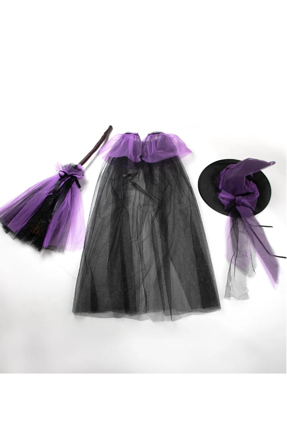 Black And Purple Halloween Witch Theme Set Of 3