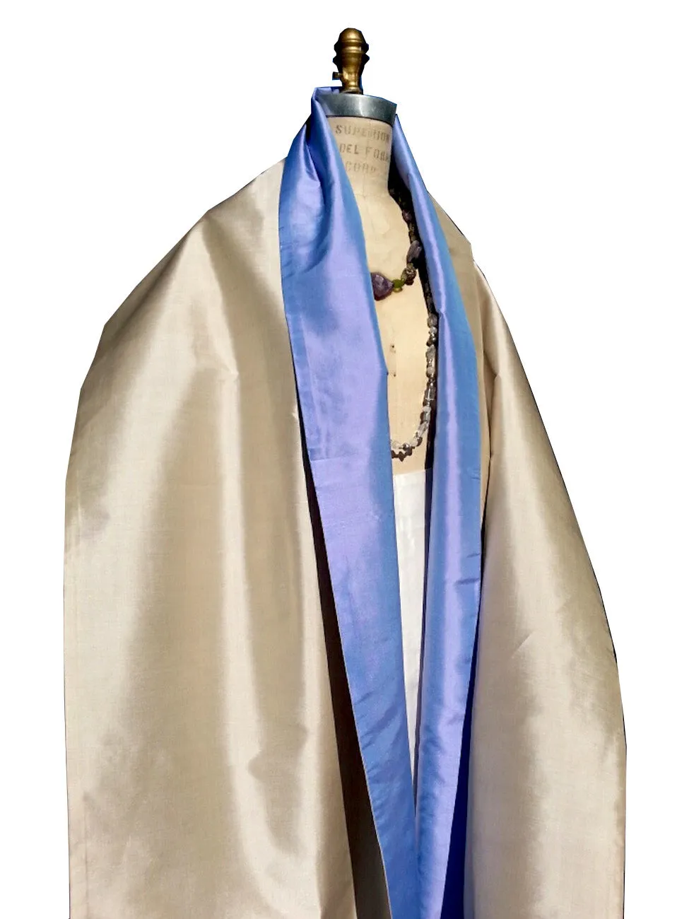 Double Sided Evening Shawl Periwinkle Sand