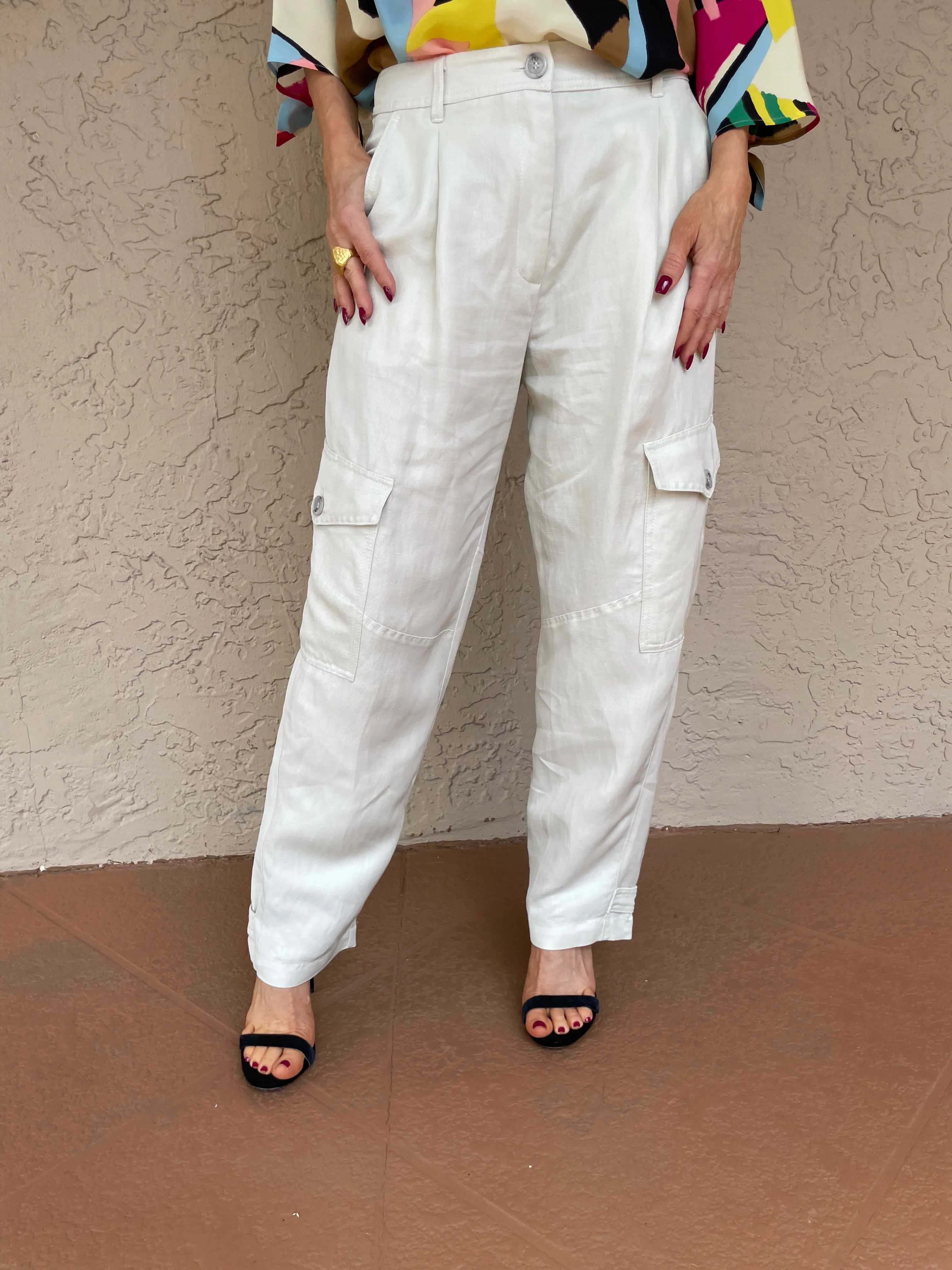 Giada Linen-Blend Tapered Pants