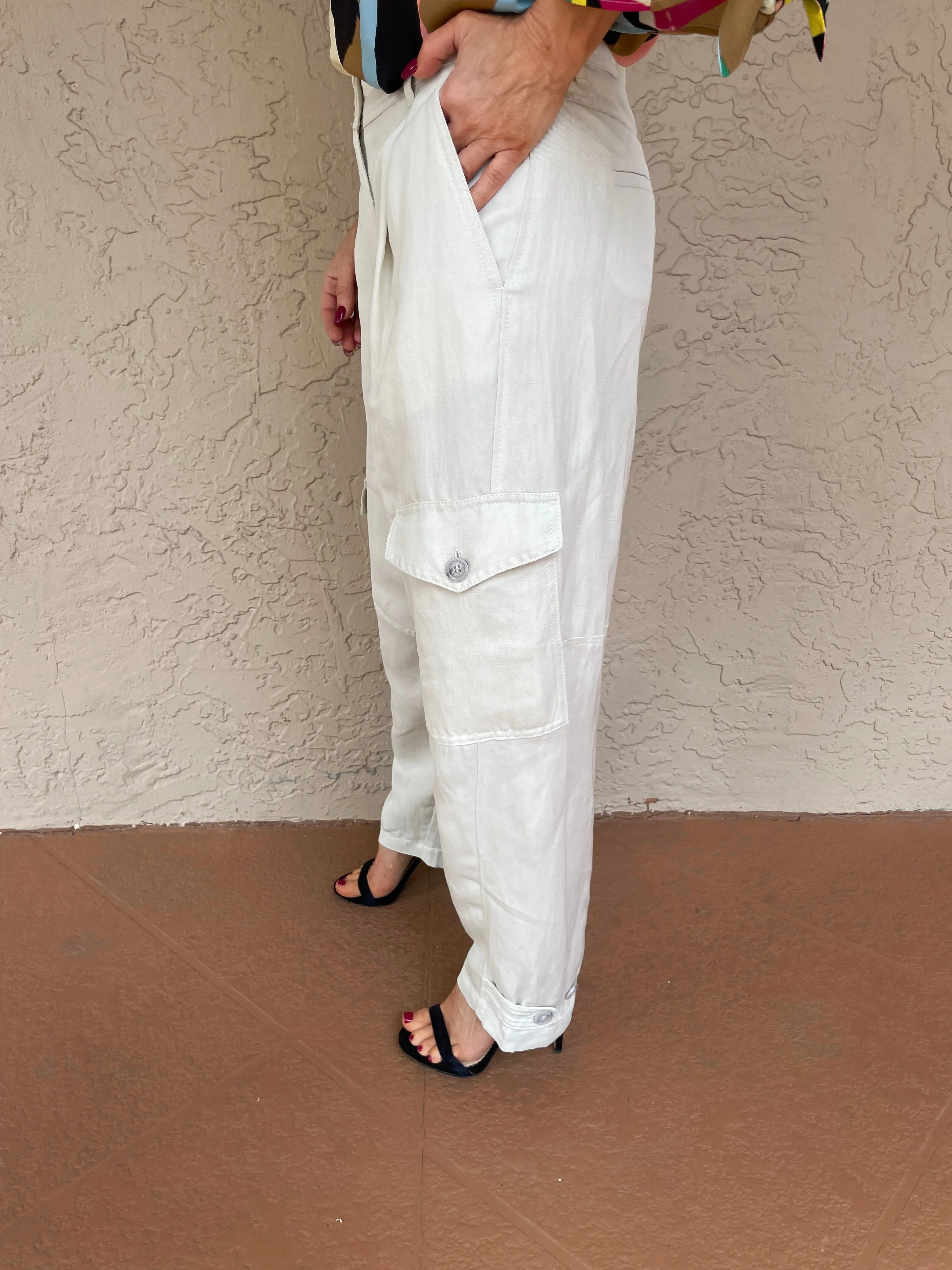 Giada Linen-Blend Tapered Pants