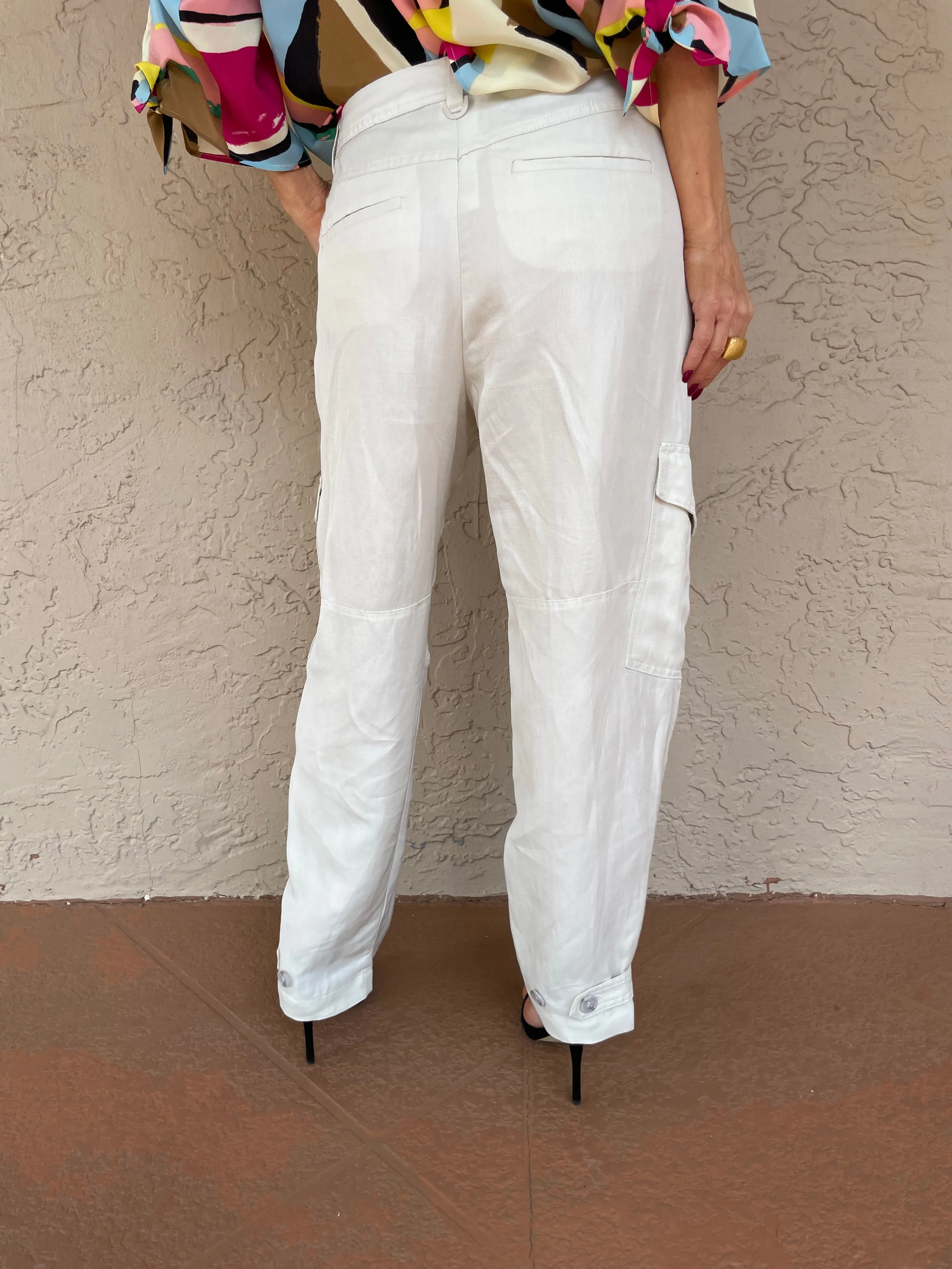 Giada Linen-Blend Tapered Pants