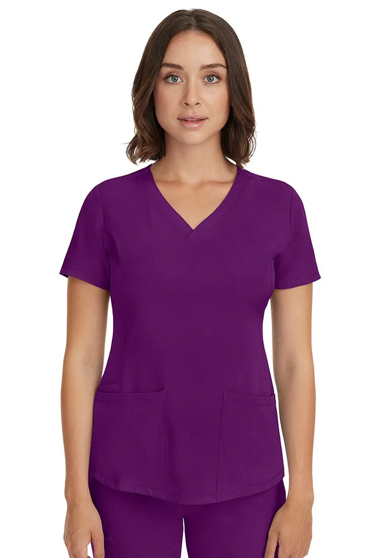 HH Works Women's Scrub Set Monica Top & Tall Rebecca Pant | Eggplant