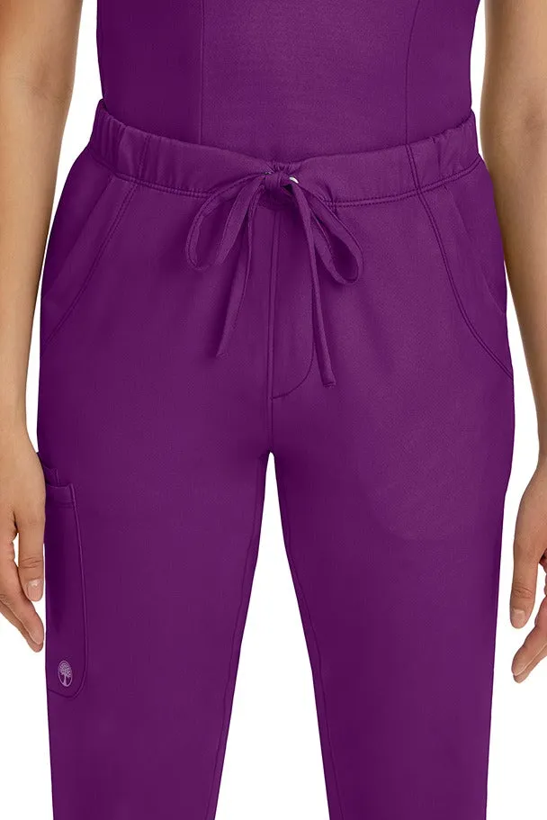 HH Works Women's Scrub Set Monica Top & Tall Rebecca Pant | Eggplant