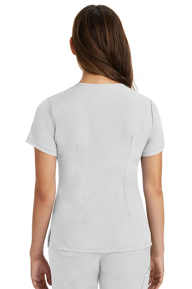 HH Works Women's Scrub Set Monica Top & Tall Rebecca Pant | White