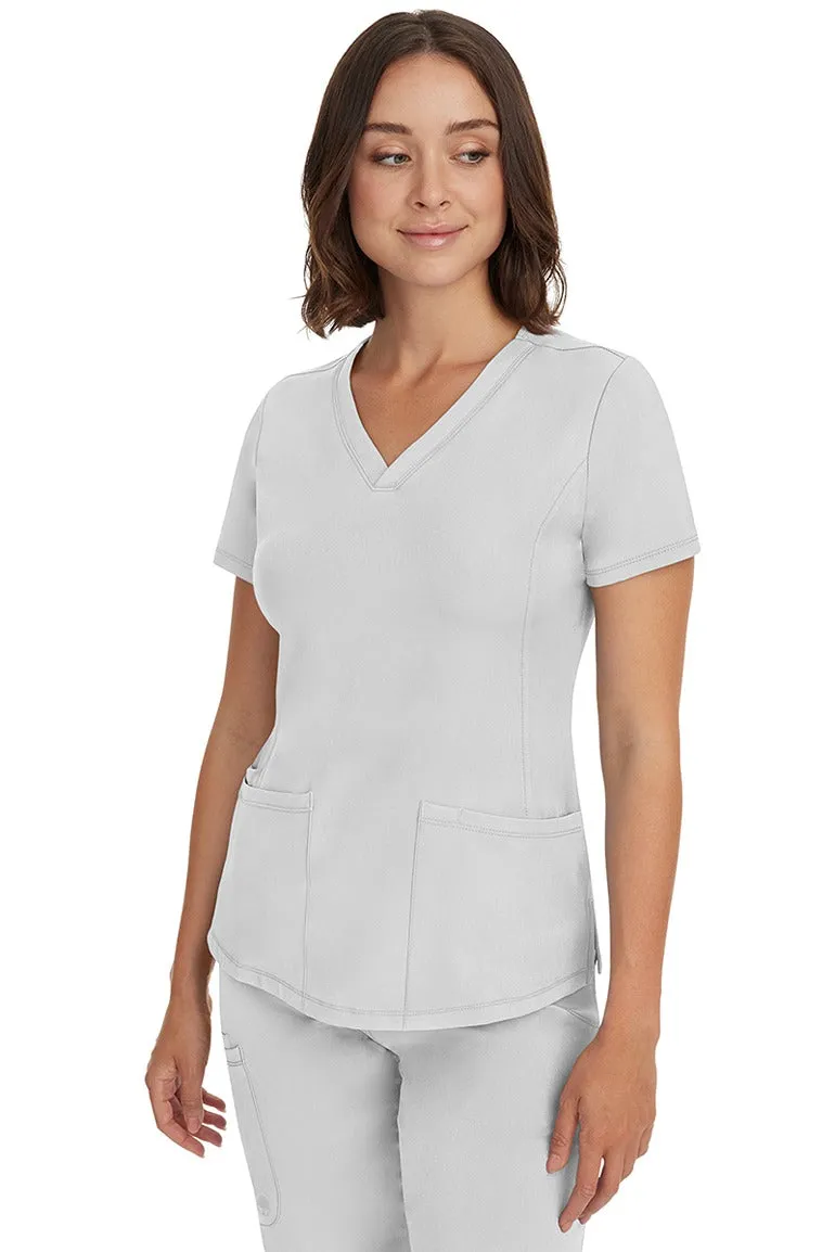 HH Works Women's Scrub Set Monica Top & Tall Rebecca Pant | White