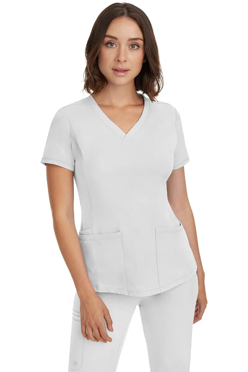 HH Works Women's Scrub Set Monica Top & Tall Rebecca Pant | White