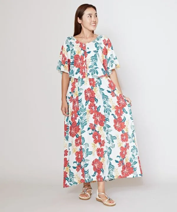 Hibiscus Camisole Dress and Cape Set