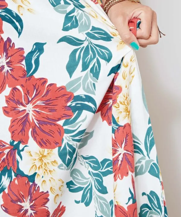 Hibiscus Camisole Dress and Cape Set