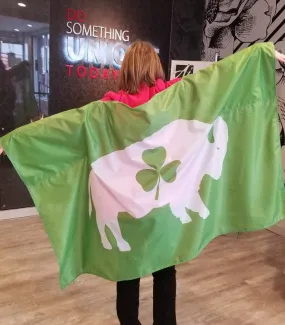 Irish Green Buffalo Polyester Cape - Made in USA