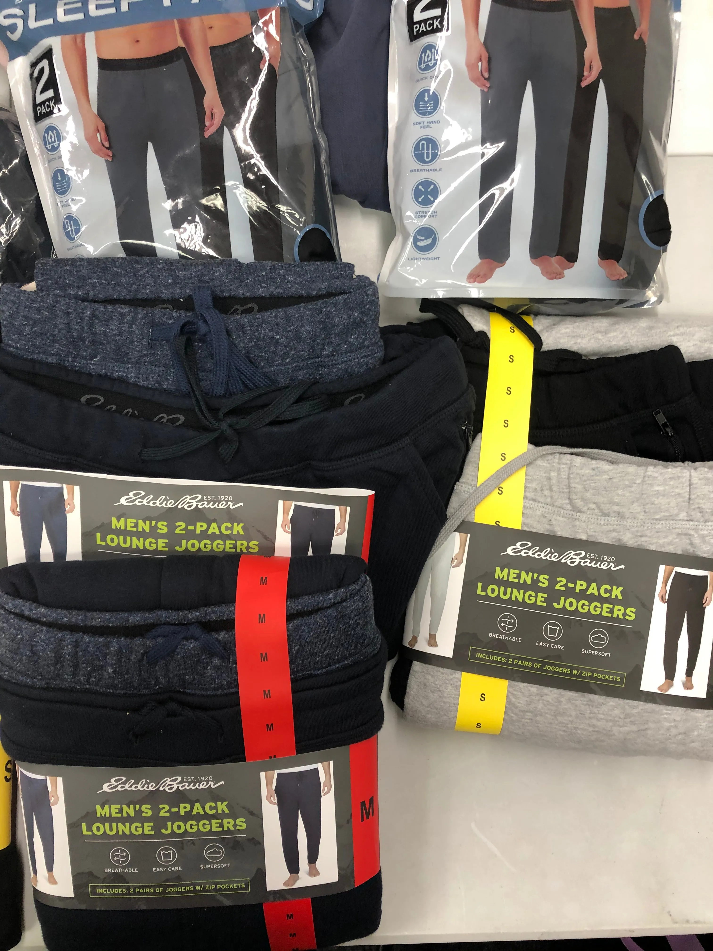 Men's Clothing Pants, Joggers and more Wholesale Lot, EDDIE BAUER, ORVIS, BAR III, AMERICAN APPAREL, STEVE MADDEN, and more, 13 items, Shelf Pulls, MSRP $692