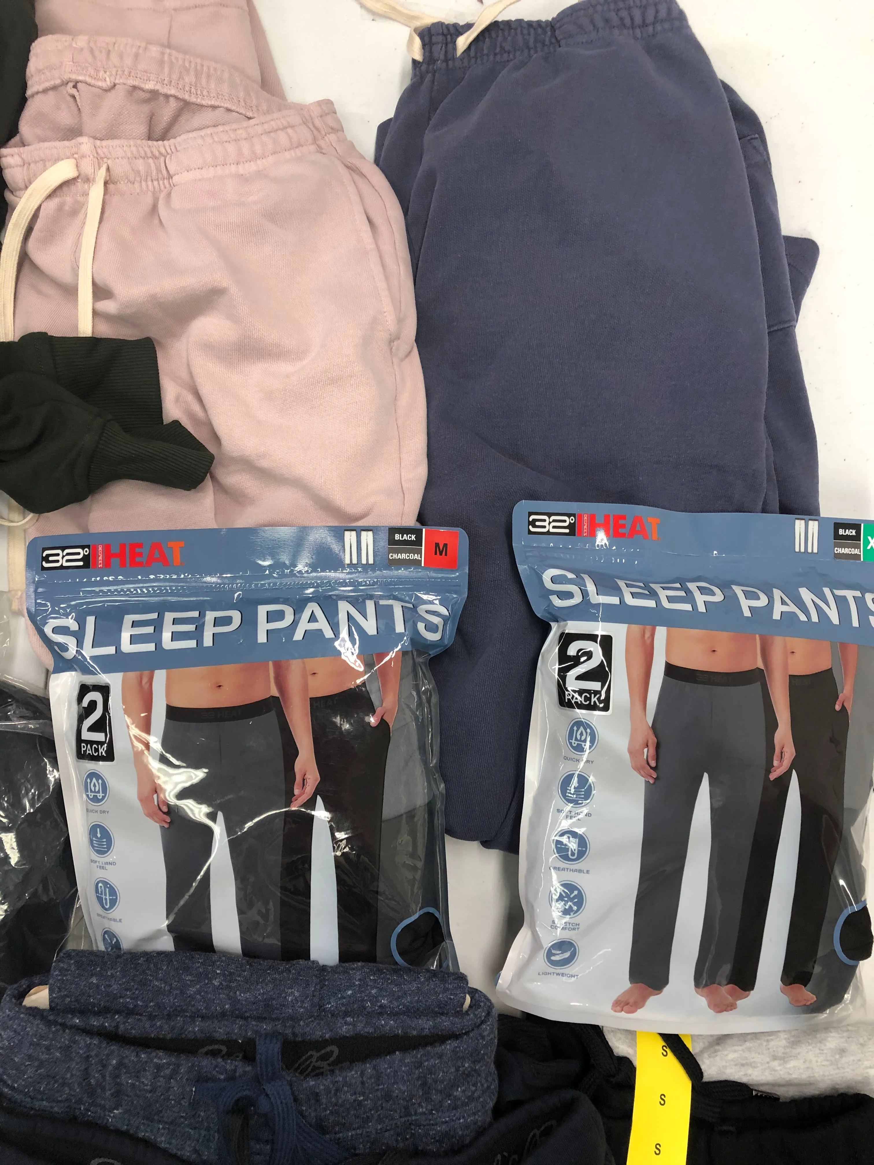 Men's Clothing Pants, Joggers and more Wholesale Lot, EDDIE BAUER, ORVIS, BAR III, AMERICAN APPAREL, STEVE MADDEN, and more, 13 items, Shelf Pulls, MSRP $692