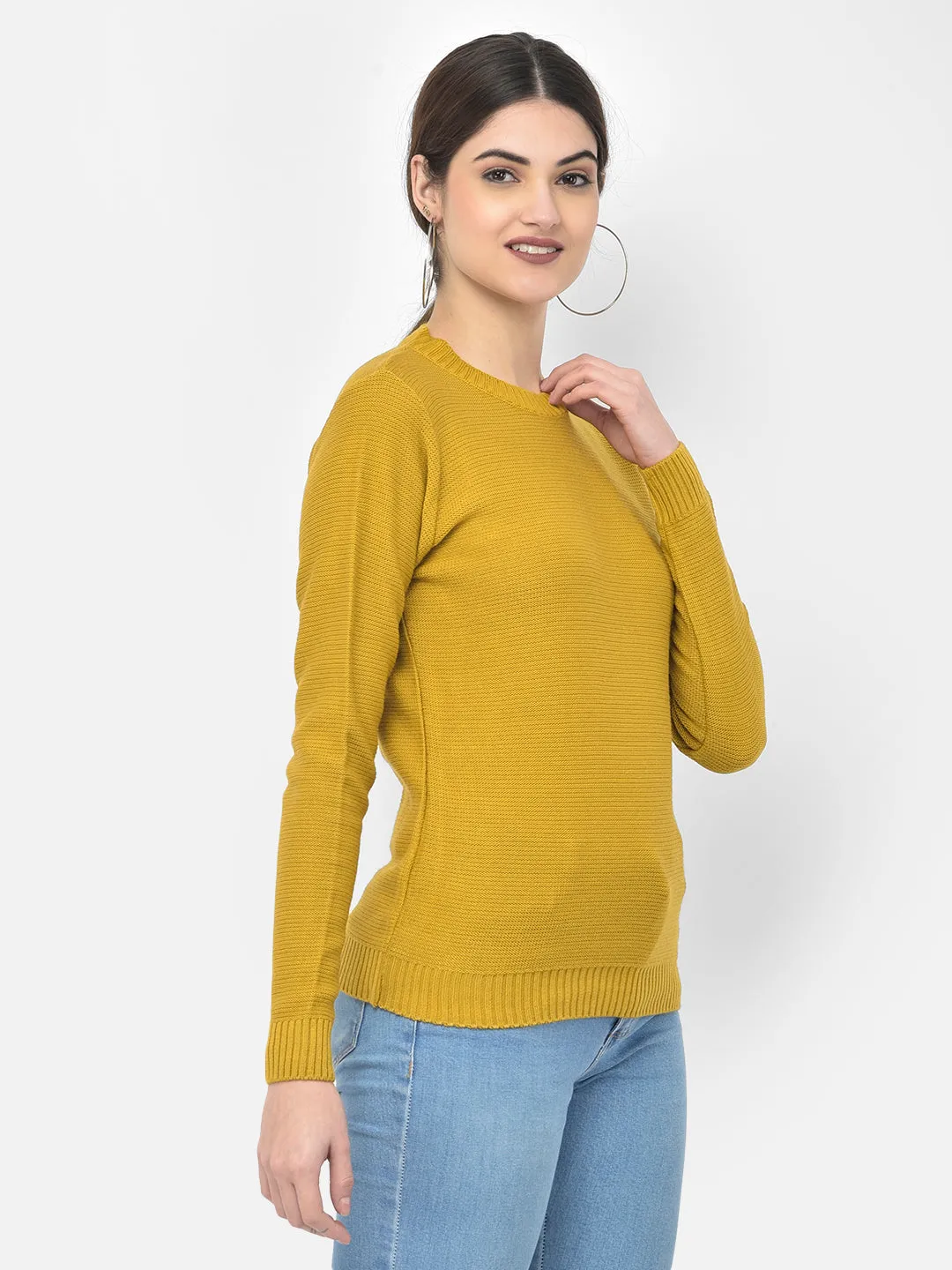 Mustard Round Neck Sweater
