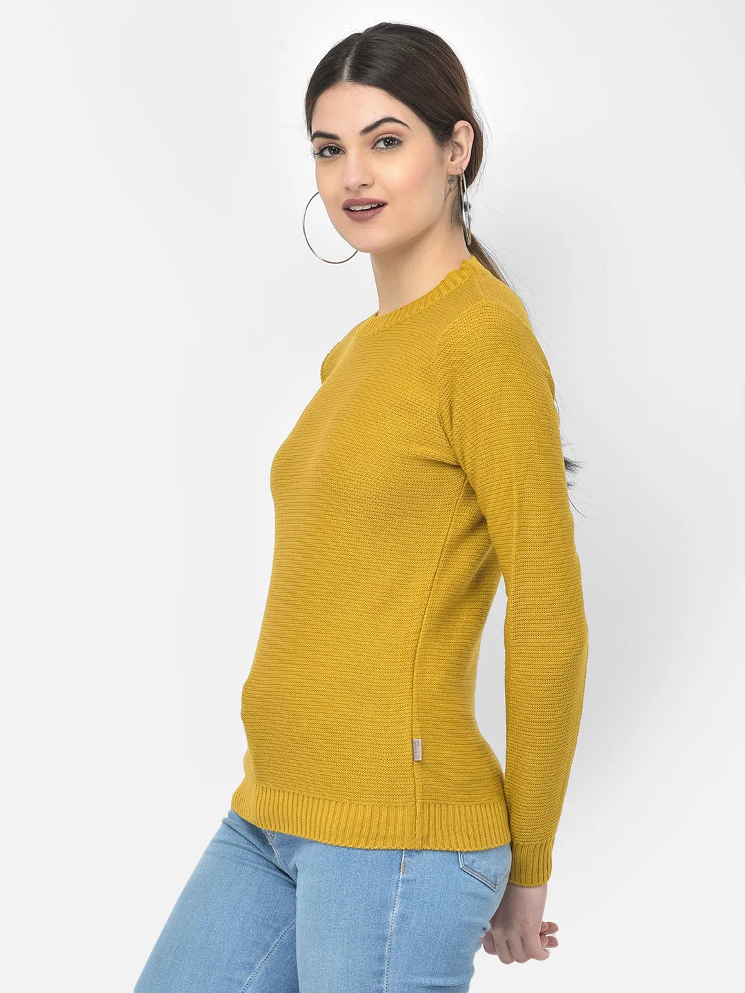 Mustard Round Neck Sweater