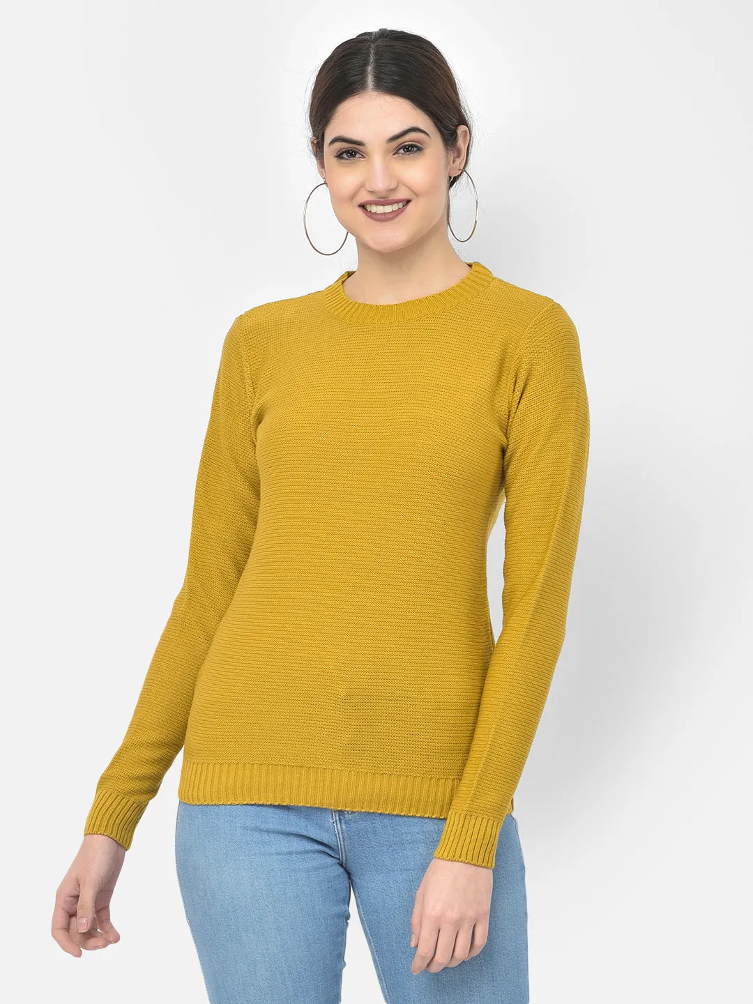 Mustard Round Neck Sweater