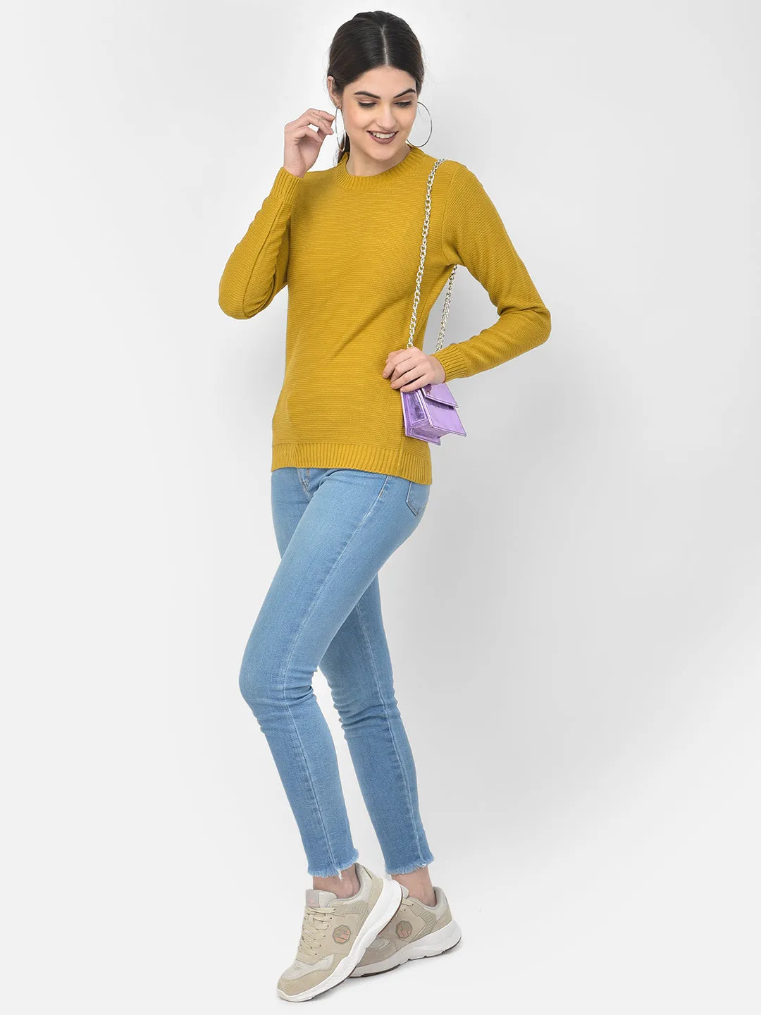 Mustard Round Neck Sweater
