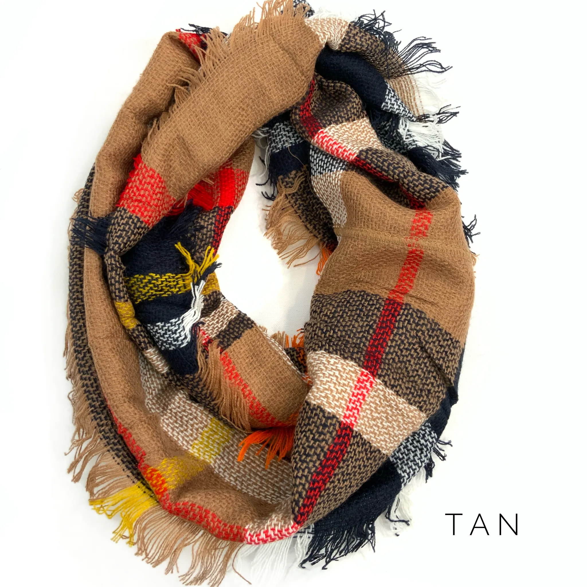 Plaid Infinity Scarf