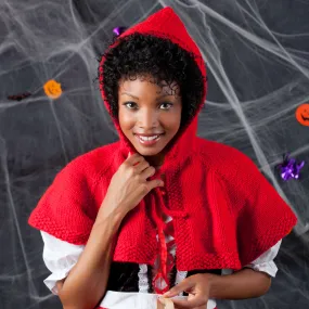 Red Heart Knit Red Riding Hood Cape