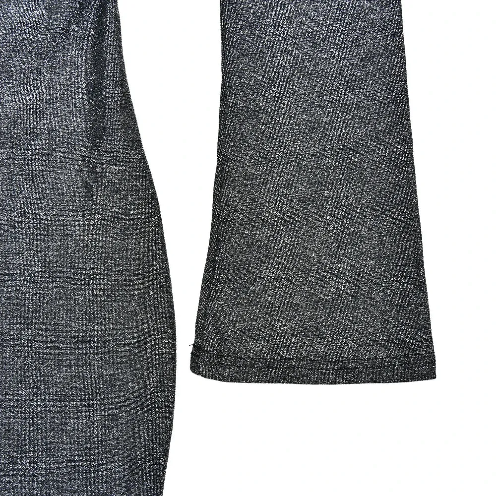 Sparkly Evening Jumpsuit Plunging Neckline Pantsuits