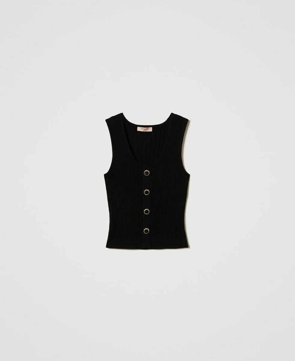 TWINSET - Camisole à Boutons Décoratifs