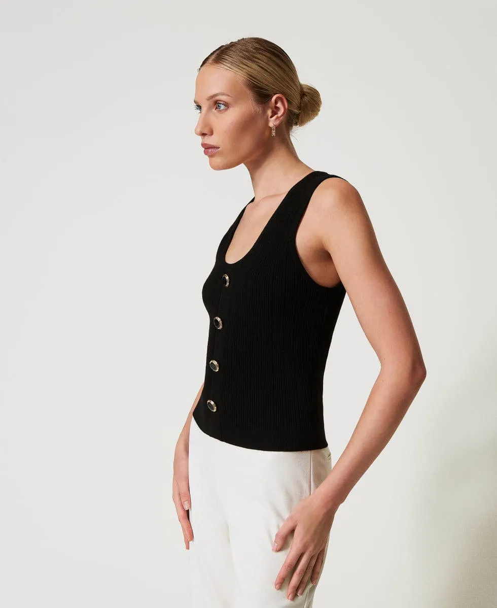 TWINSET - Camisole à Boutons Décoratifs