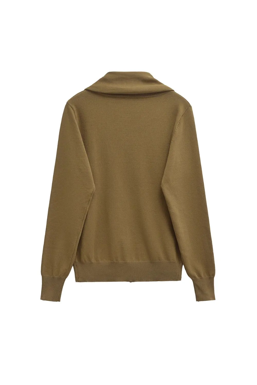 'Zoe' Cable Knit Sweater with Scarf Detail